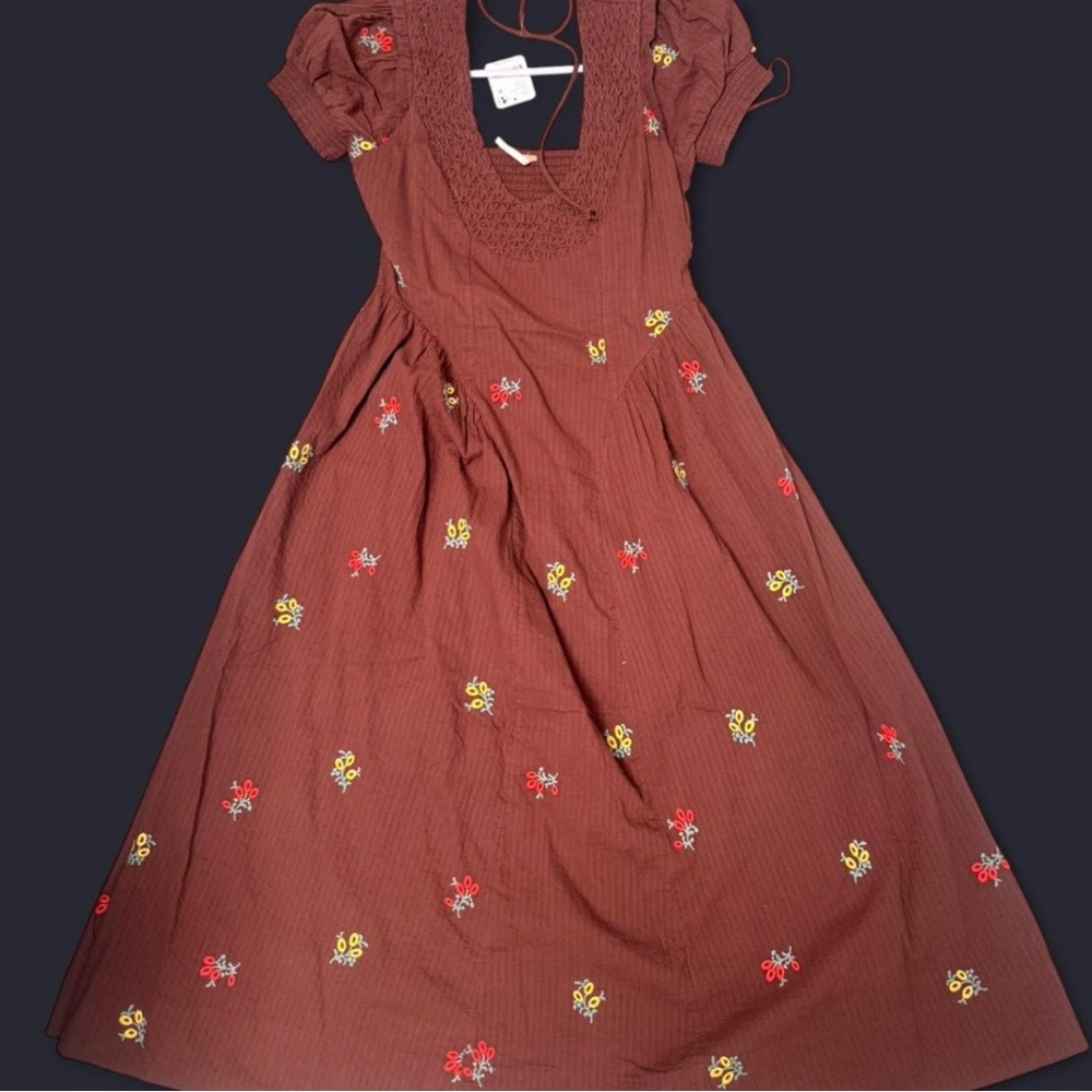 Free People Brown Floral Mini Dress - Picture 4 of 5
